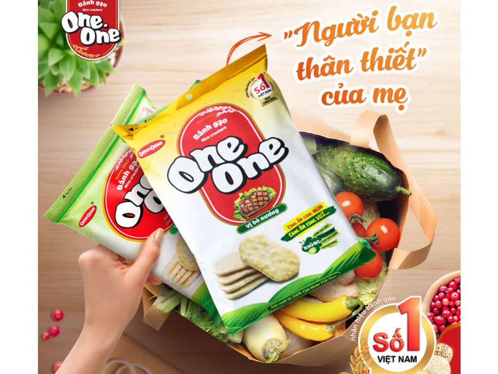 [HSD T9-2023] Bánh gạo ONE ONE Vị bò nướng - Gói 150g