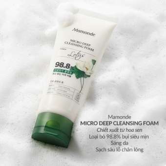 SỮA RỬA MẶT TẠO BỌT LÀM SẠCH LỖ CHÂN LÔNG VÀ MỤN ĐẦU ĐEN MAMONDE MICRO DEEP CLEANSING FOAM 150ML