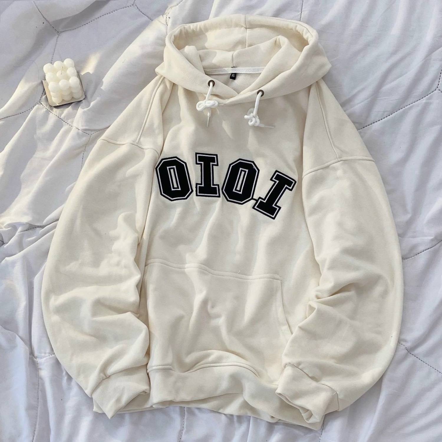 Áo hoodie chui đầu OIOI form rộng, áo khoác nỉ có túi trước, áo hoodie & sweatet, áo khoác chống nắng, áo khoác nỉ mặc đi học