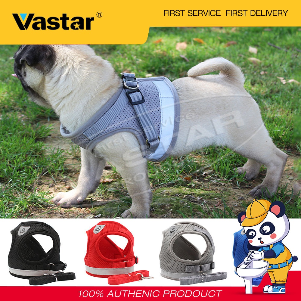 Vastar 1 Cái Dog Cat Áo Khoác Đi Bộ Khai Thác Dây Xích Thú Cưng Chó Con Mèo Con Quần Áo Điều Chỉnh Cổ Áo Dây Xích Dây Đai (S/M/L)