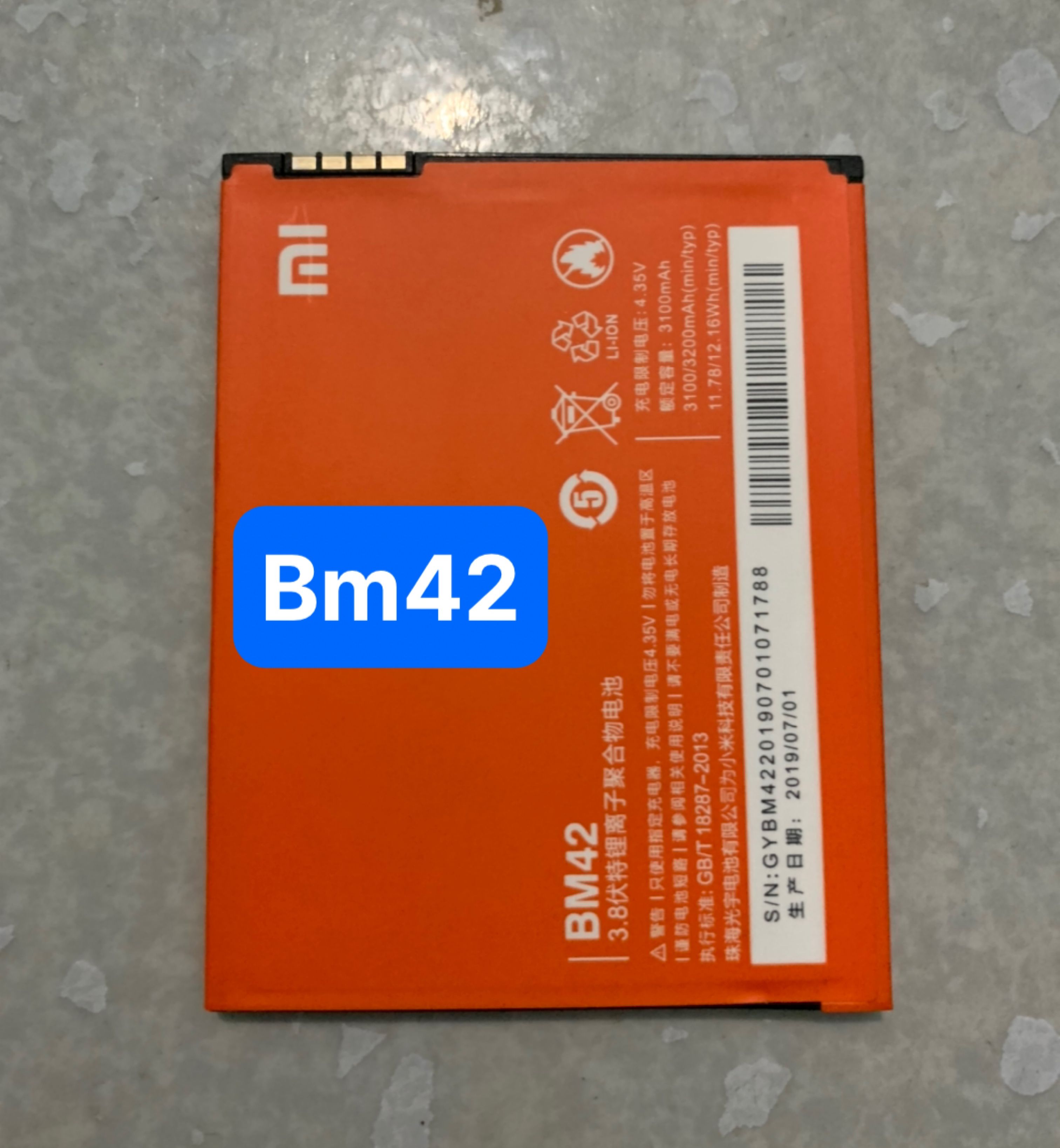 Pin xiaomi redmi note mã bm42