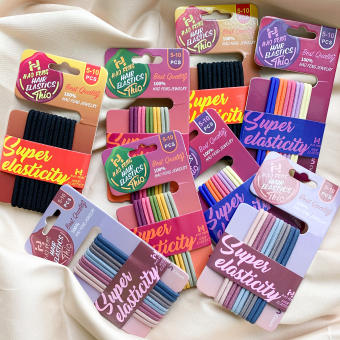 Set dây thun cột tóc Quảng Châu cao cấp 10 sợi