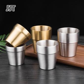 JJT Bia phong cách Hàn Quốc bằng thép không gỉ 304 cốc thép không gỉ bảo quản lạnh thép không gỉ 304 Ngăn chặn sự đóng cặn của miệng cốc nước. Cốc nước di động,túi hoạt động, túi cách nhiệt, bình nước Cốc thủy tinh bia kính xe hơi bia kính đôi