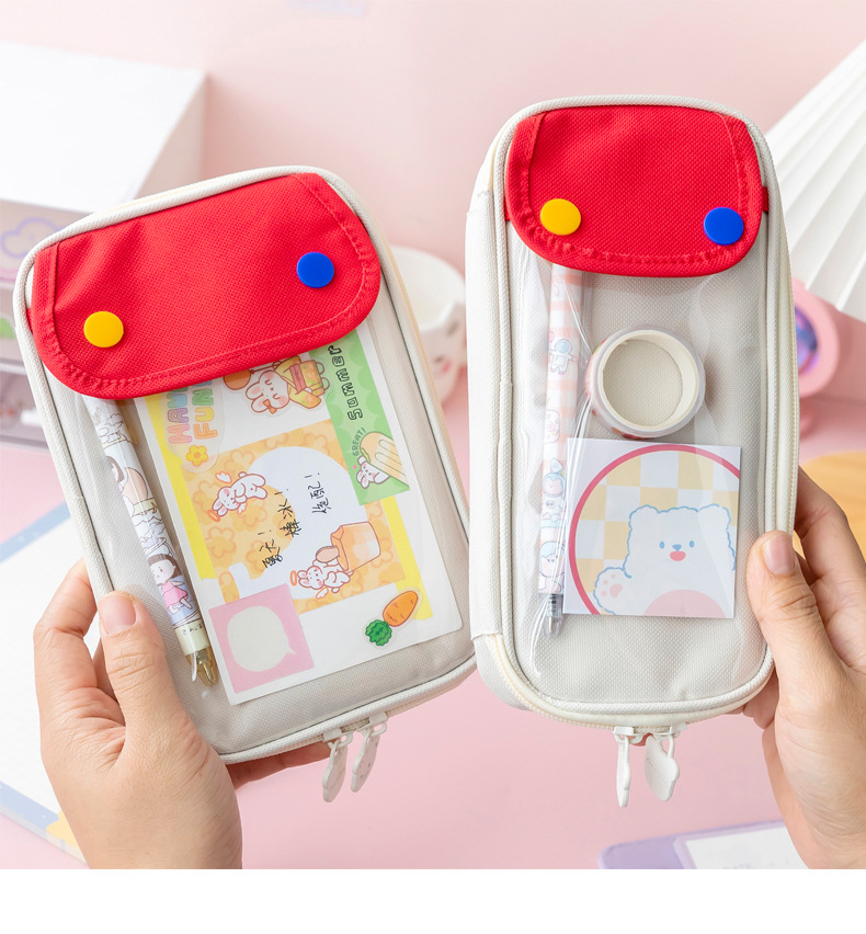 Hộp bút phong cách Nhật Bản - tặng kèm sticker cute