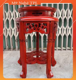 Đôn tròn phượng gỗ gụ,Đế tròn kê chậu cây mặt 30cm