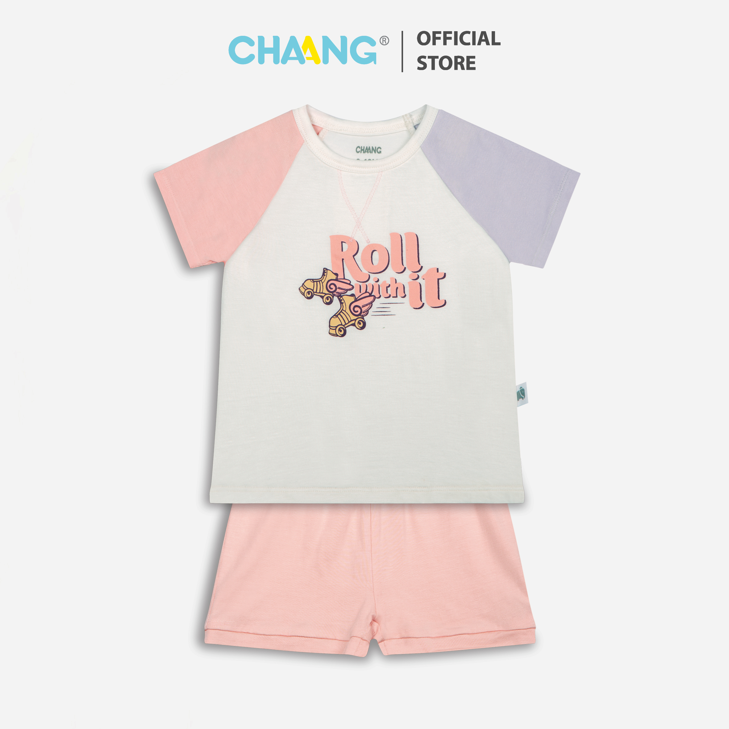 Bộ Cộc Cho Bé Raglan Active Tím Hồng Chaang