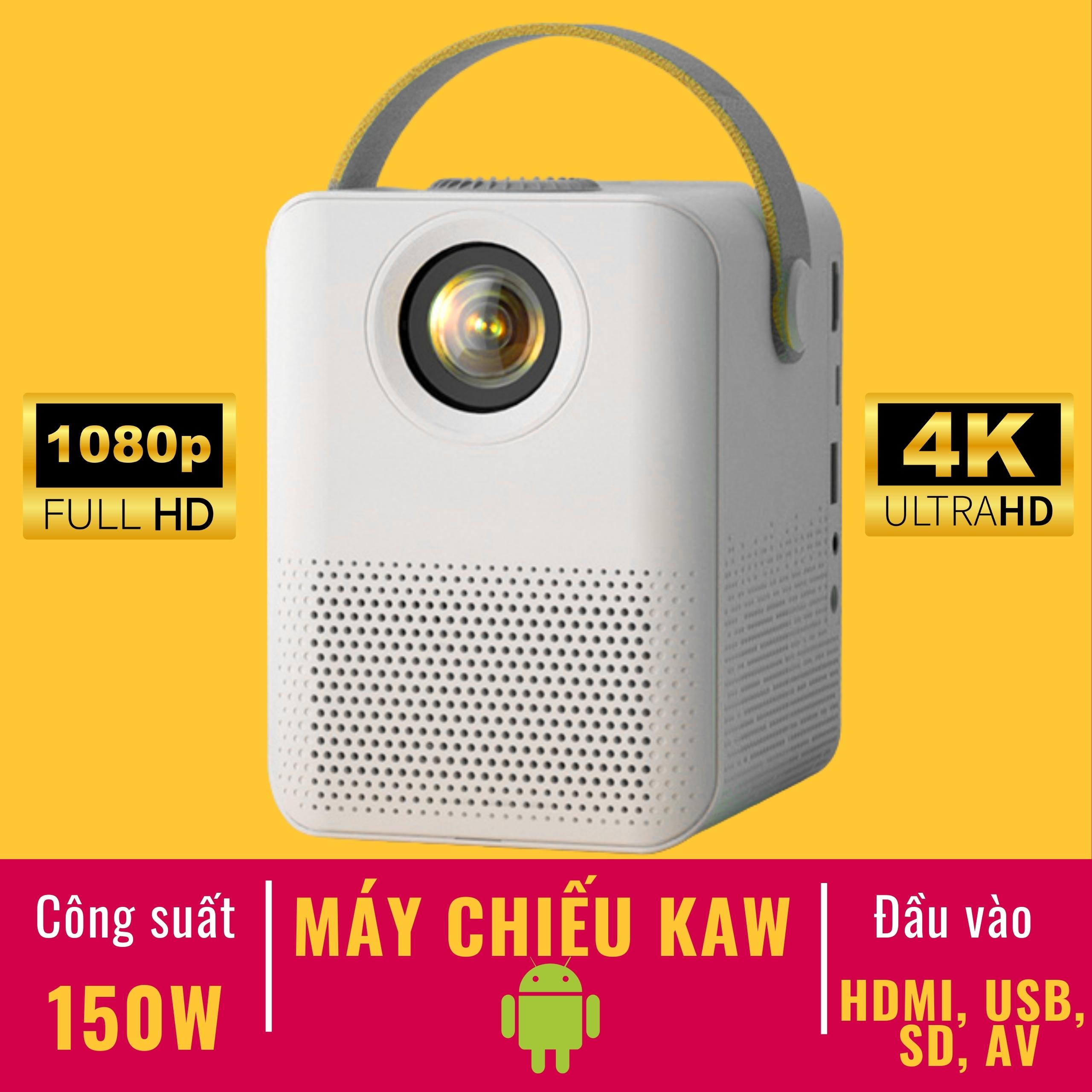 Máy chiếu mini kết nối điện thoại - máy chiếu kaw k550 - máy chiếu mini thông minh full hd 1080p, hdmi, wifi, hệ điều hành android . bảo hành uy tín nasa store