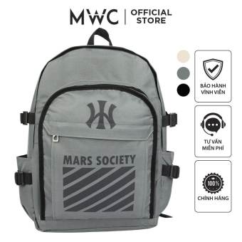 Balo Vải Thời Trang MWC Đi Học Đi Làm Văn Phòng Đi Chơi Chống Nước Siêu Tiện Lợi Màu Đen Kem Xám BALO- 1122