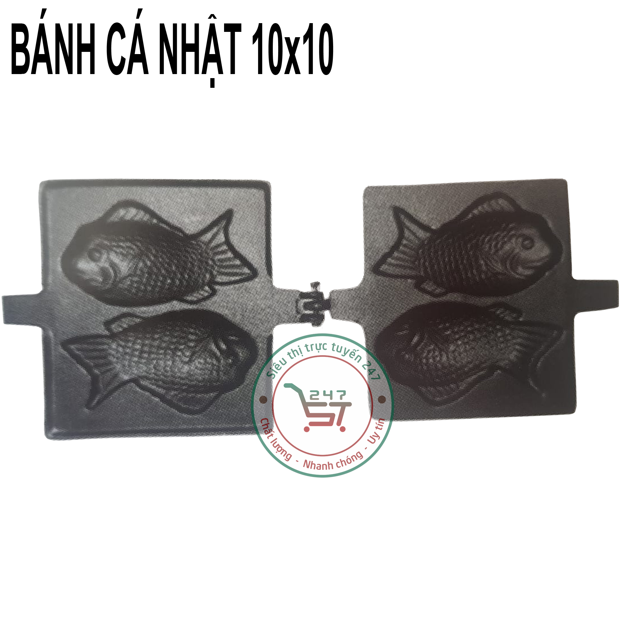 Khay nướng bánh cá Nhật 2 bánh chống dính Khay nướng bánh dùng trên bếp gas tiện lợi