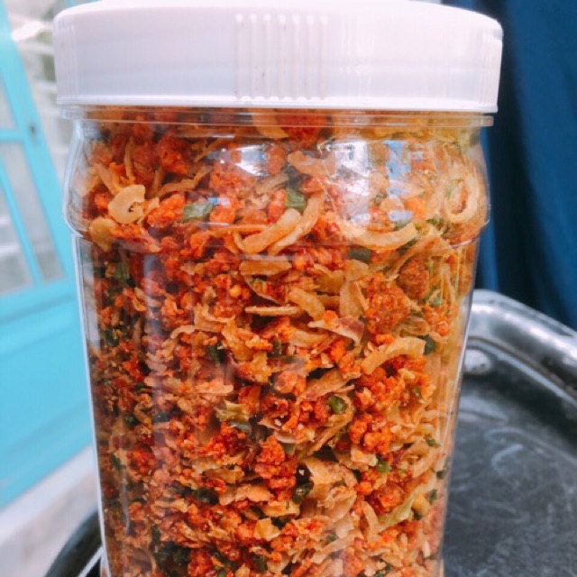 Hủ 100g muối tôm hành phi siêu ngon