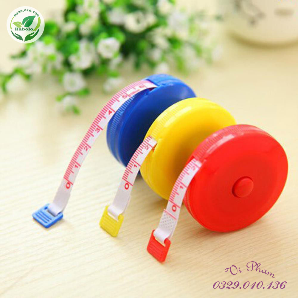 Thước Dây - Cuộn Dây Mini 150cm Dùng Cho Gia Đình May Đo 3 Vòng Tiện Lợi.