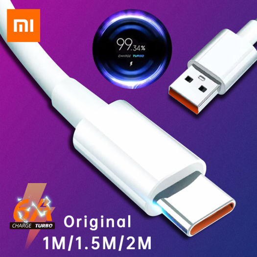 cáp Sạc Xiaomi 6A Type-C Chính Hãng 1M/1.5M/2M Turbo Sạc Nhanh, Dành Cho Poco M3 X3 NFC F2 Mi 11 9 Black Shark 3 Redmi Note 10 K30 TipoC