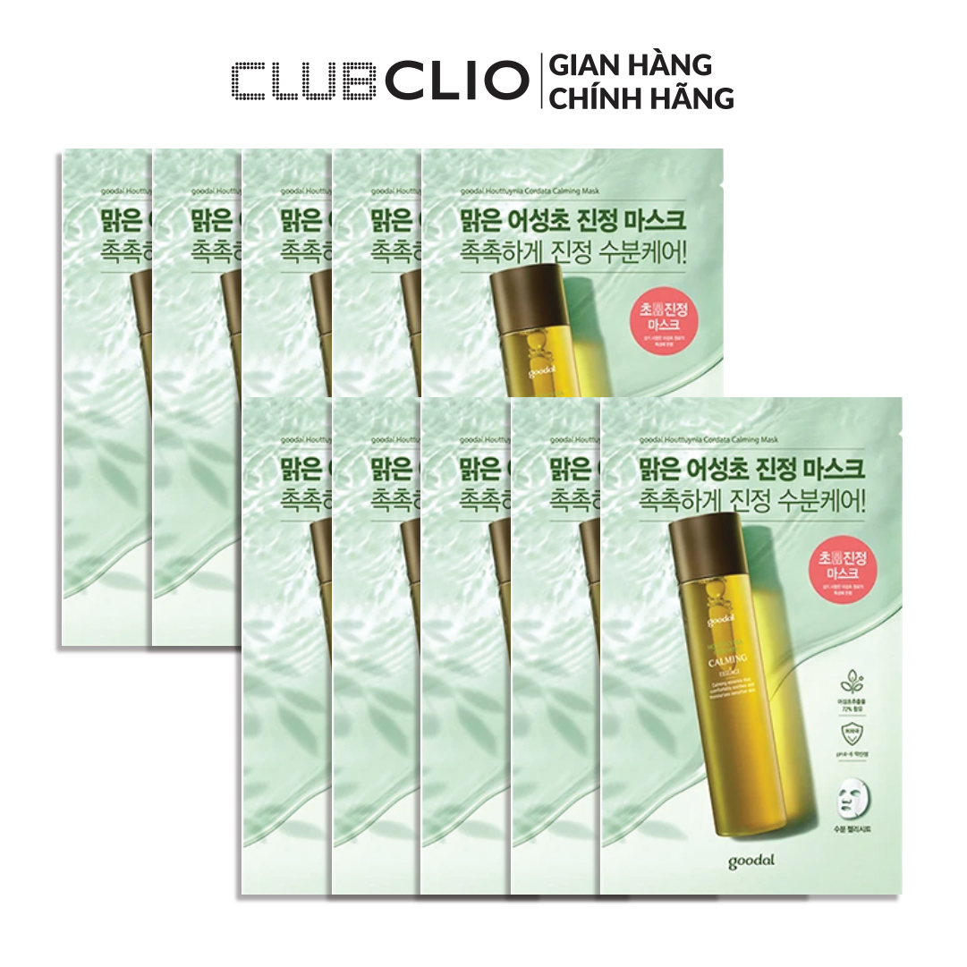 Combo 10 Mặt Nạ Giấy Goodal Houttuynia Cordata Calming Mask 30Mlx10