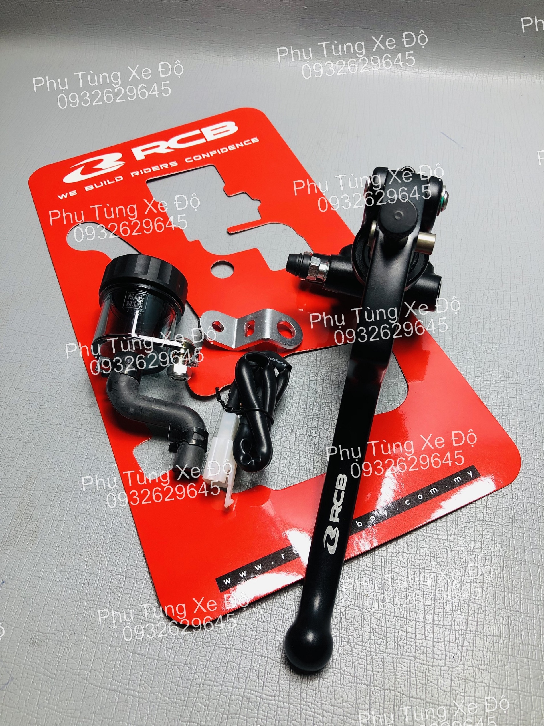 Tay thắng rcb tay 14mm bình dầu rời - màu đen