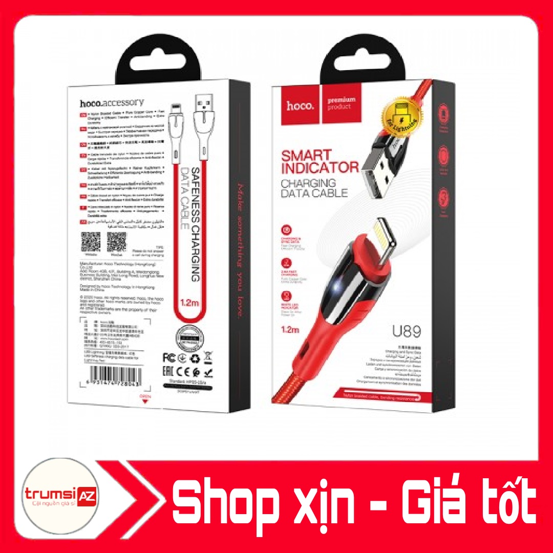 Cáp Sạc Hoco U89 Lightning - 2,4A (Iphone/Ipad)