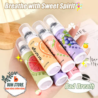 Lọ Xịt Thơm Miệng Cuiju Thơm Mát, Chai Thơm Miệng Hoa Quả Cuiju Giúp Miệng Luôn Thơm Tho, Sạch Sẽ, Khử Mùi Hôi - 22ML