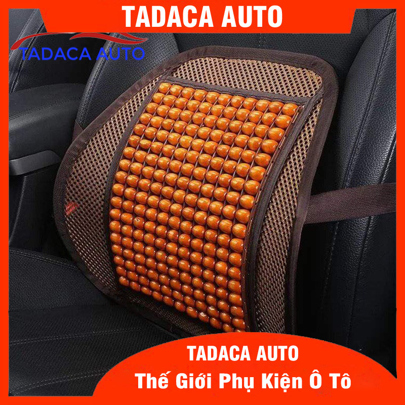 Tấm Lưới Tựa Lưng Ghế Ô Tô Hạt Gỗ - Chống Mỏi Lưng, Đau Lưng Giúp Tài Xế Lái Xe An Toàn TADACA