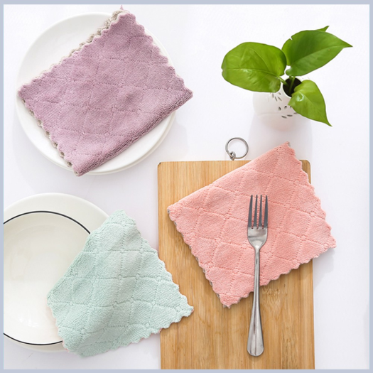 Set 10 Khăn Lau Nhà Bếp Đa Năng 2 Màu Siêu Thấm Nước , Khăn lau 2 màu đa năng lau tay mặt bàn phòng nhà bếp - vải cao cấp siêu sạch thấm nước