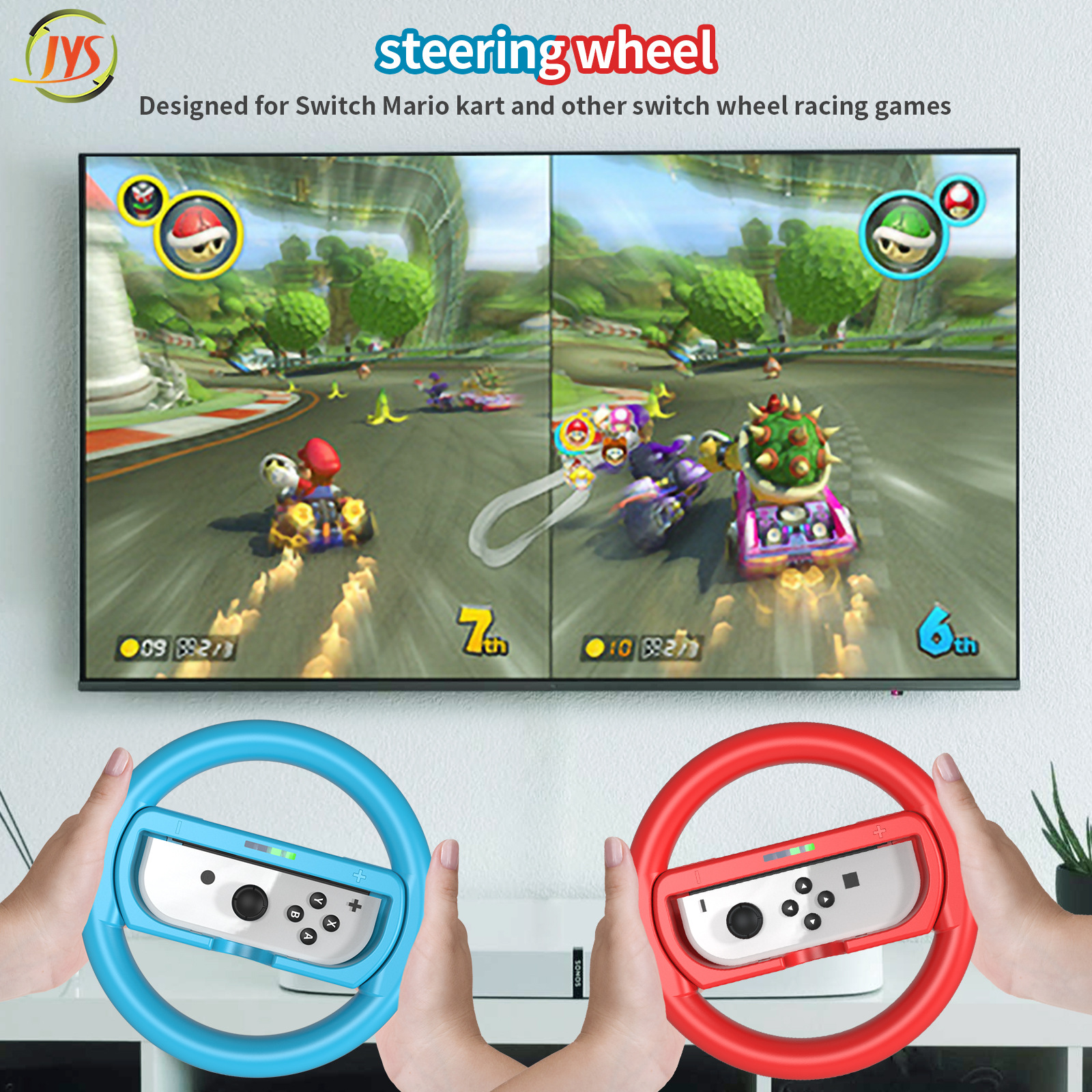 Tay cầm chơi game jys ns231 chính hãng hàng có sẵn 2 tay cầm chơi game đua xe mario andretti tay cầm chơi game nintendo switch / switch oled joy-con tay cầm có thể tháo rời