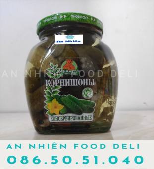 Dưa Chuột Bao Tử Ngâm Ăn Salad Rau Củ lọ 500 Gram