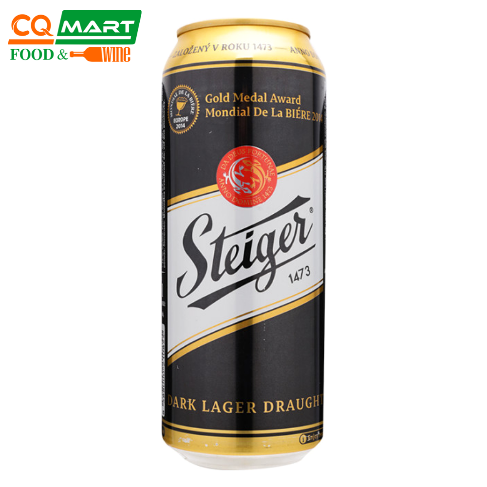 Bia đen steiger 4,5% lon 500ml