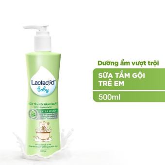 Sữa Tắm Gội Trẻ Em Lactacyd Baby Extra Milky Làm Sạch Dịu Nhẹ và Dưỡng Ẩm Vượt Trội 500ml