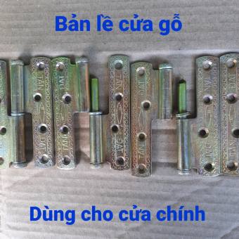 Combo 4 bản cửa gỗ, bản lề cối vàng dùng cho cửa chính dài 10,5cm