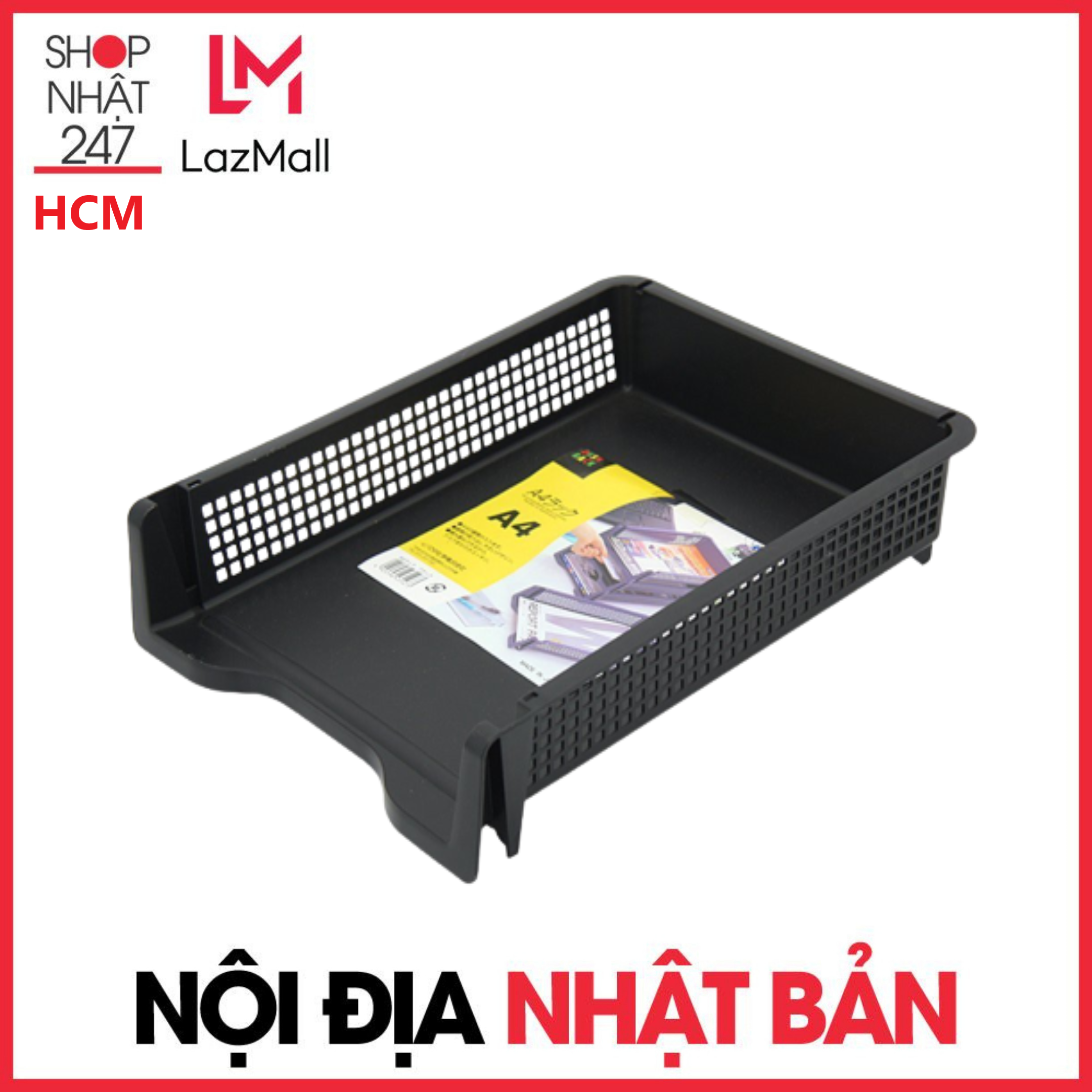 Khay đựng tài liệu A4 (có thể xếp chồng)-Nội địa Nhật Bản