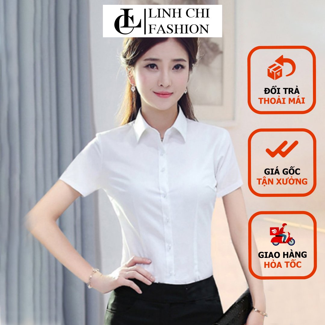 áo sơ mi nữ công sở  tay ngắn FORM MAI AN   form nhỏ hàng cao cấp vải kate ý bao đẹp