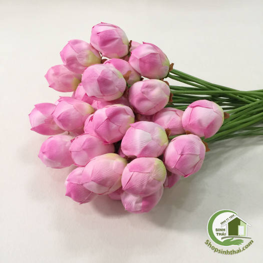 Cành hoa sen giả - cành sen vải lụa cao cấp