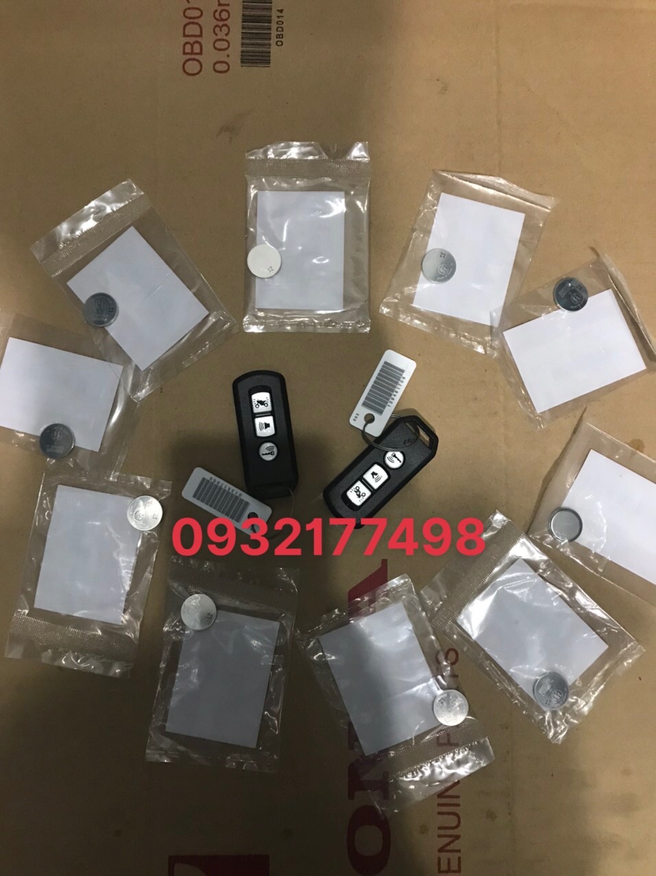 Pin remote smartkey, pin điều khiển xe zin chính hãng honda