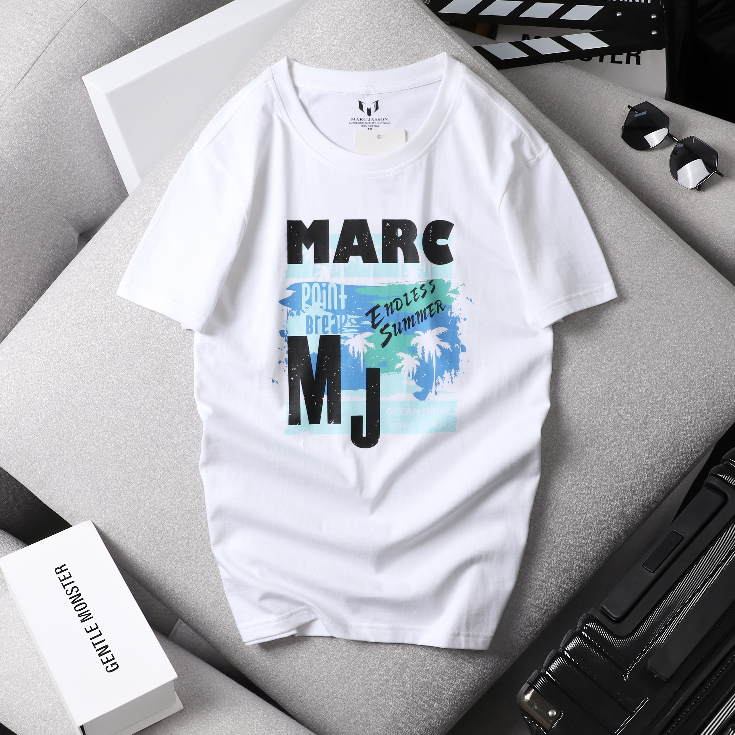 MENFOX - Áo thun cổ tròn nam MARC SUMMER - Áo thun cổ tròn nam cao cấp hàng hiệu - Áo thun nam đẹp ngầu mặc mát và thoải mái - Áo thun nam đẹp đi chơi