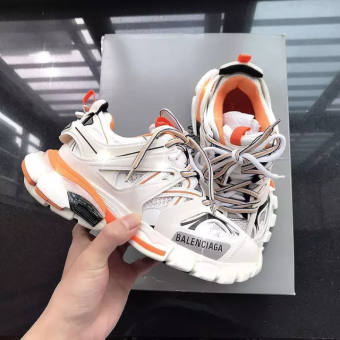 Giày Sneaker Track 3.0 màu trắng cam ( Full box + đầy đủ phụ kiện)