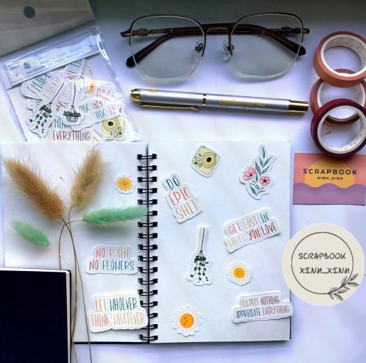 Sticker dán sổ tay, trang trí sổ dán ảnh, scrapbook, nhãn dán sinh nhật, giáng sinh
