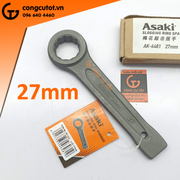 Cờ lê vòng đóng - miệng đóng ASAKI size tùy chọn