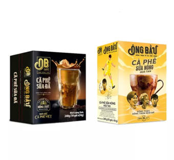 COMBO 2 Hộp cà phê sữa đá Ông Bầu 240g và cà phê sữa nóng Ông Bầu 240g OBSĐSN240LA  – Thương hiệu NUTIFOOD – YOOSOO MALL