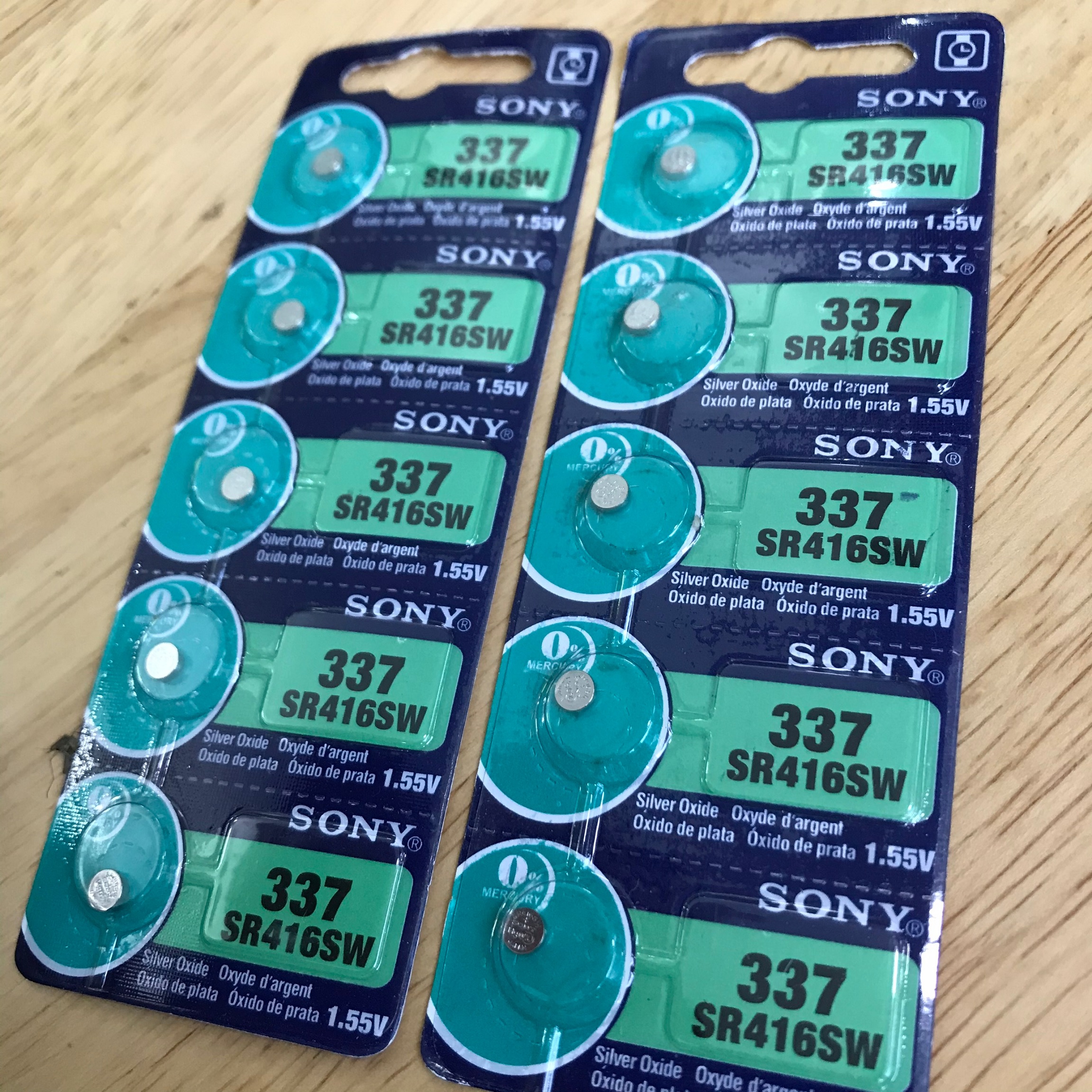 Vỉ 2 viên pin đồng hồ đeo tay sony 364/ 377/ 371 , pin đồng hồ sony đeo tay 1,55v