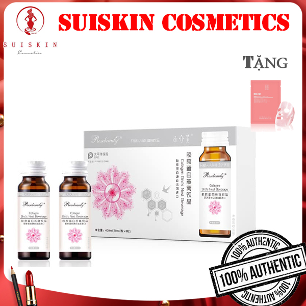 Collagen rose beauty yến hộp 8 lọ