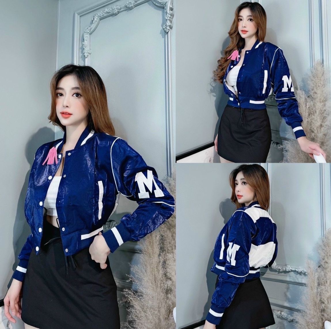 Áo Khoác Nữ Thời Trang Cao Cấp Chất Phi Xà Cừ 2 Lớp Loại 1 Mềm Mịn Mát Hút Mồ Hôi Thêu Hot Trend LS96 N&C SHOP