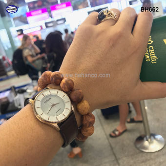 Vòng tay Nu Huyết Long để mộc hàng VIP - gỗ có mùi thơm tự nhiên vĩnh viễn, mắt nu vân đẹp - BH662