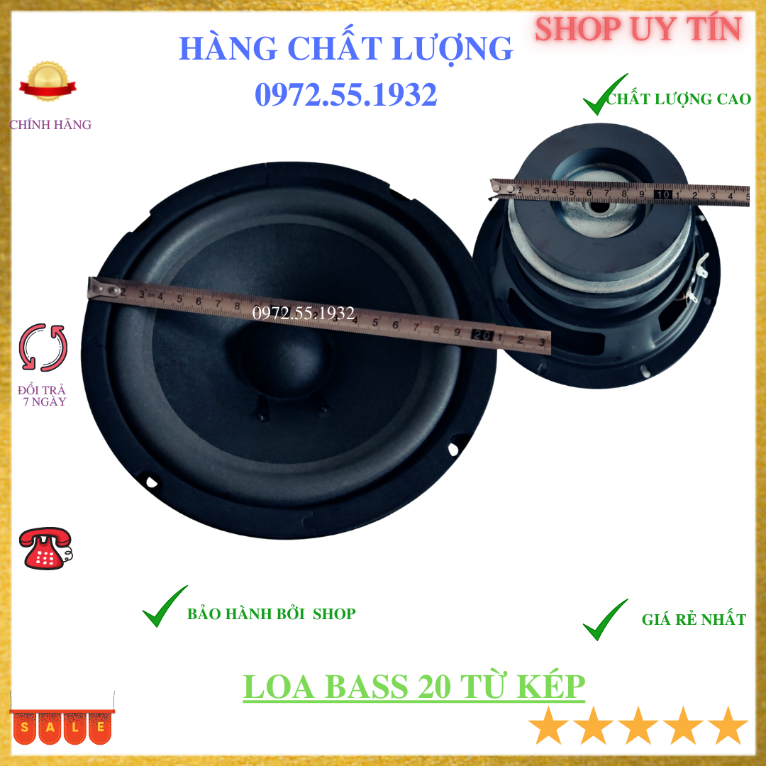 Củ loa bass 20 từ kép lực từ mạnh ,bass căng -loa bass rời - giá 1 chiếc