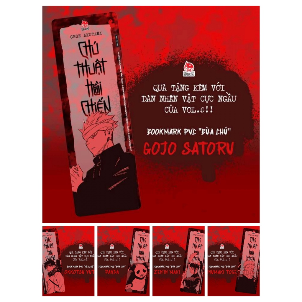Chú thuật hồi chiến Vol 0 thường + book mark maki