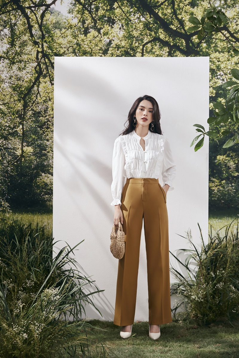 Quần suông công sở túi đính by lemia design - 20q002
