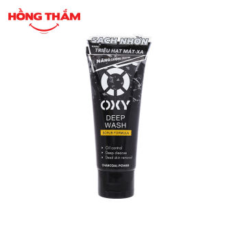 Kem rửa mặt có hạt Oxy Deep Wash sạch sâu đánh bay nhờn tút sáng da 100g (hongthamshopcom)- SRM09