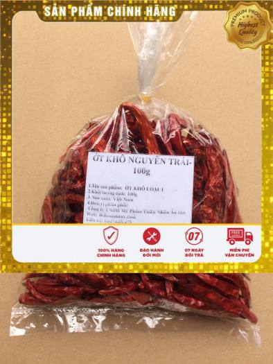 ỚT KHÔ NGUYÊN TRÁI LOẠI I 100G