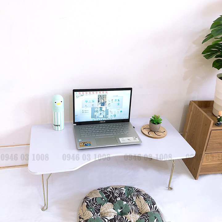 Bàn học gấp gọn ngồi bệt, Bàn học cho bé, bàn xếp gấp gọn cho học sinh/sinh viên - Kích thước 80x40x27cm, 4 chân thép chắc chắn