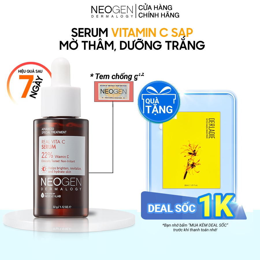 Tinh Chất Vitamin C Làm Giảm Thâm, Sáng Da Neogen Dermalogy Real Vita C Serum 32g