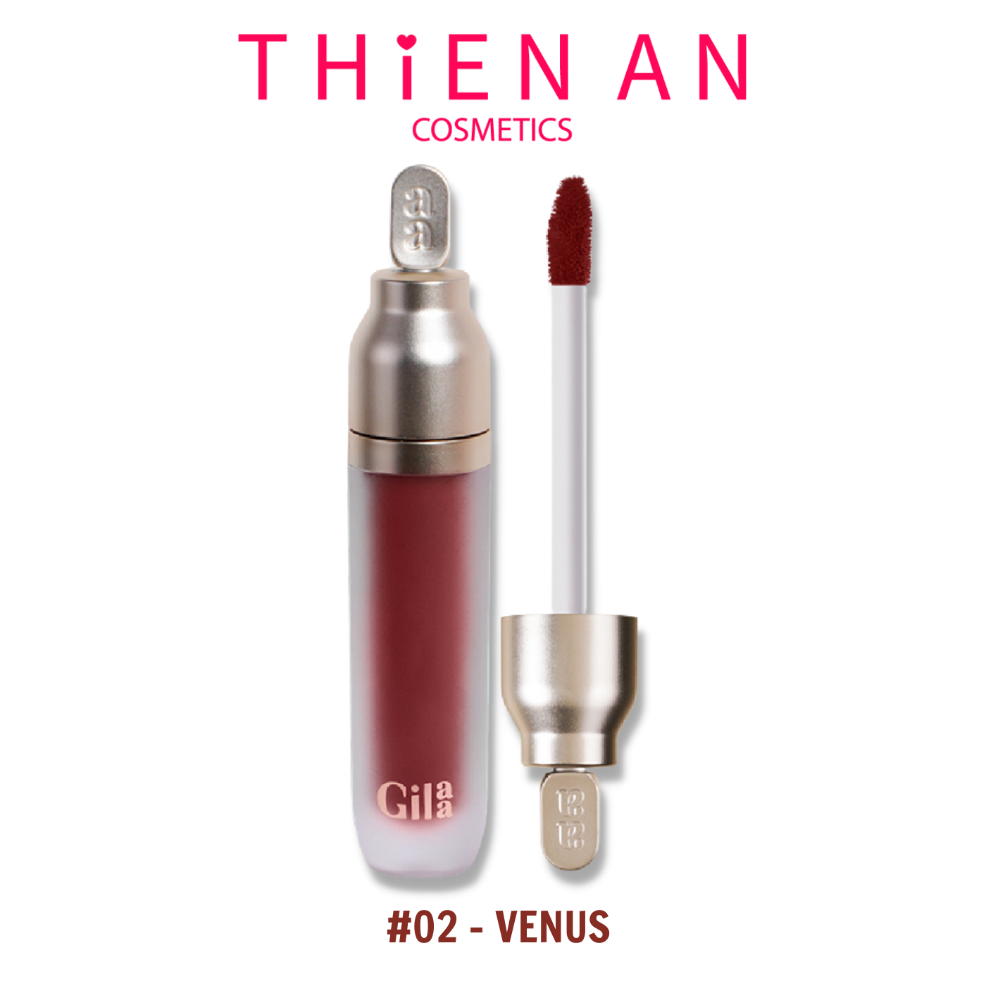 Gilaa son kem lì, dưỡng ẩm cho môi căng mọng plumping lip serum 3.8g #02 venus