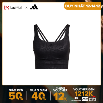 adidas TRAINING Áo Bra Tập Luyện Medium Support Longline Powerimpact Nữ Màu đen HM6195