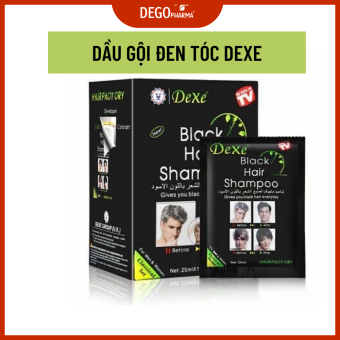 Dầu Gội Thảo Dược Đen Tóc DEXE - Hàng Anh Quốc Hộp 10 Gói